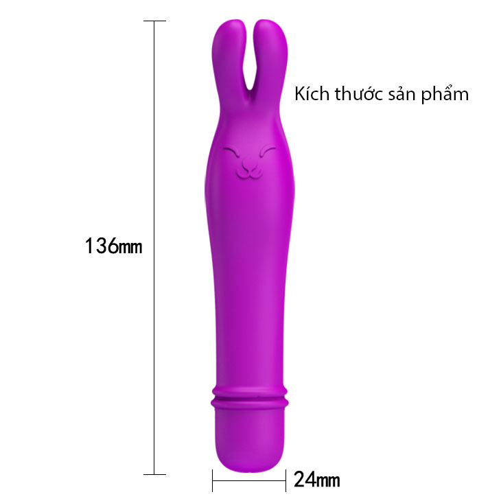 Mát xa 2 ngón Prettylove Elvira silicon y tế an toàn
