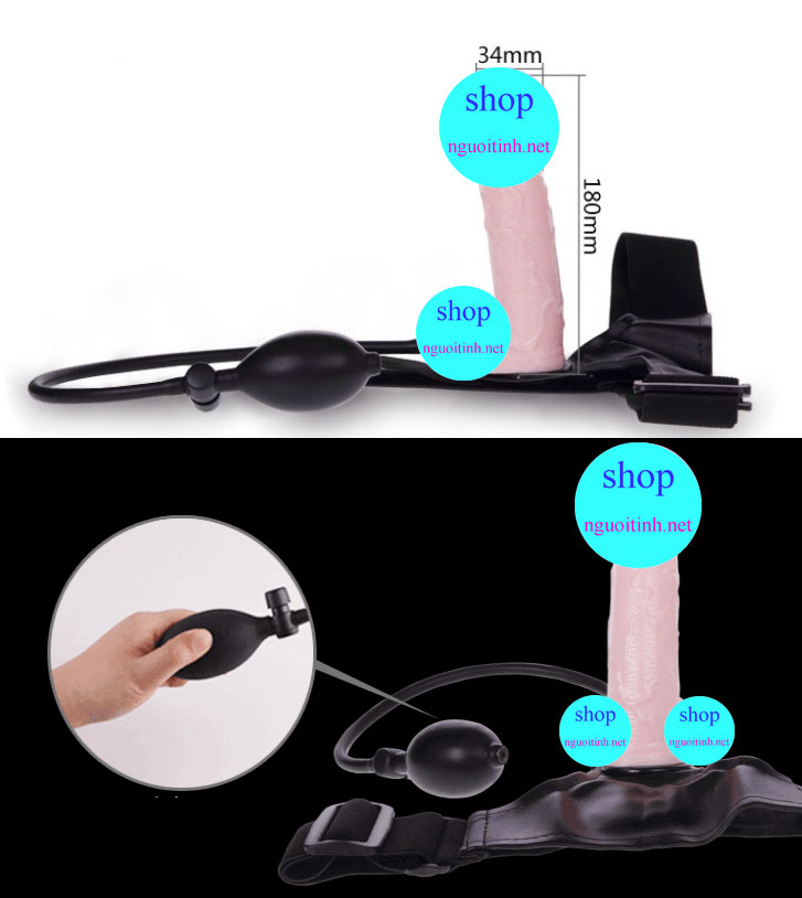 Dương vật đeo bơm hơi Strap-On cho les quan hệ đồng tính cực chất