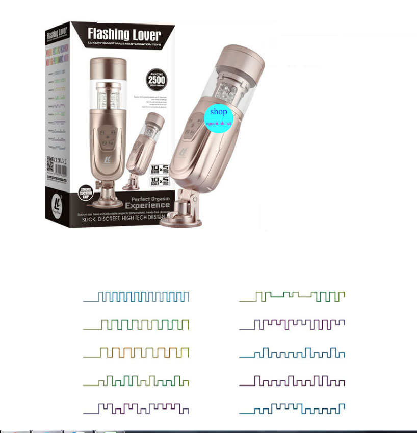 Máy thủ dâm tự động cao cấp Flashing Lover rung mạnh dễ dùng