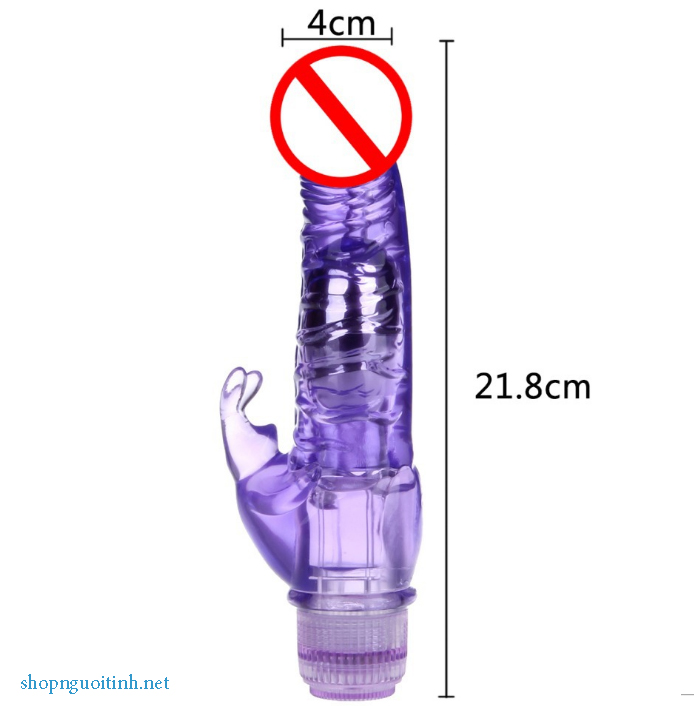 Dương vật 2 pin rung trong suốt thiết kế đa năng kích thích mạnh