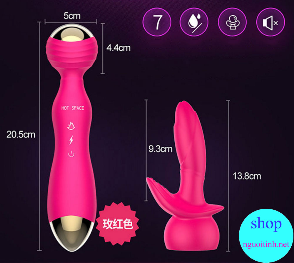 Chài rung massage cao cấp Hot Space ấm áp nhiều chế độ rung