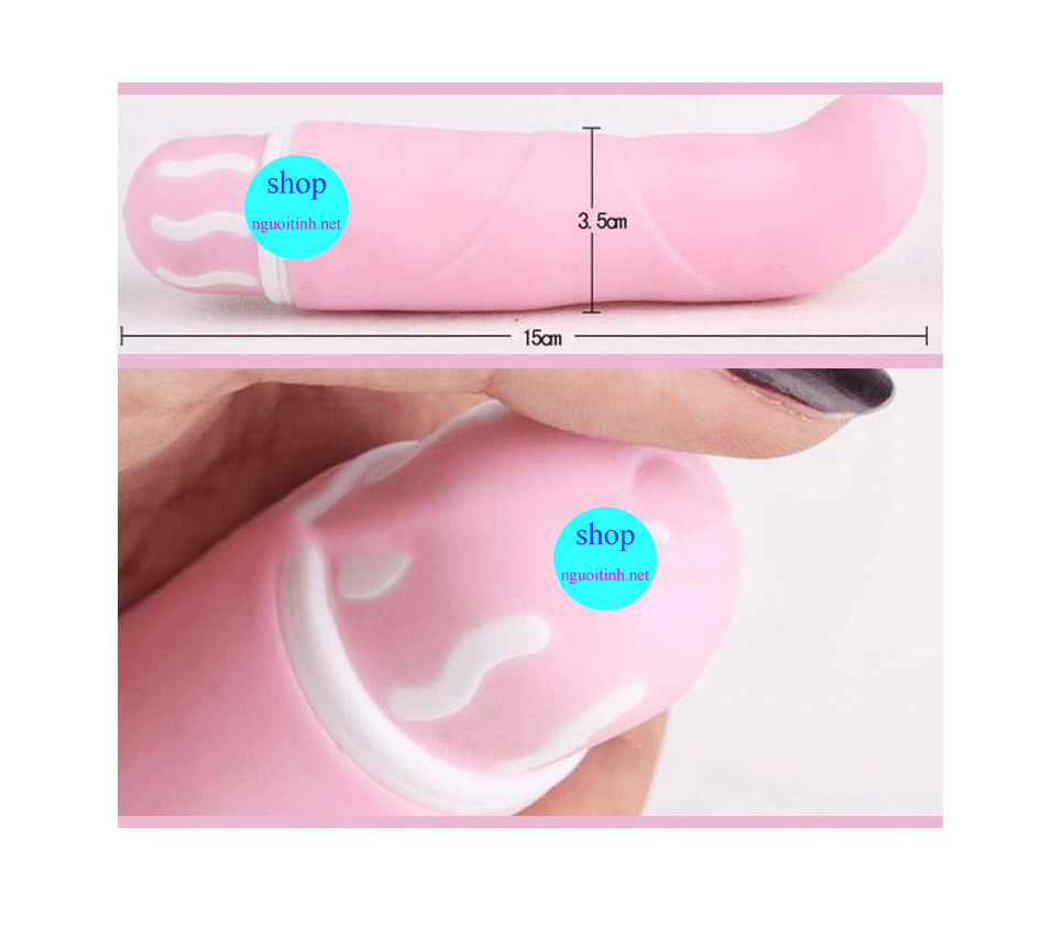 Que rung Silicon cao cấp nhiều tần rung massage điểm G