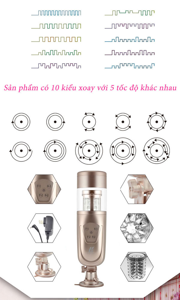 Máy thủ dâm tự động Flashing lover 2500 chế độ rung mạnh