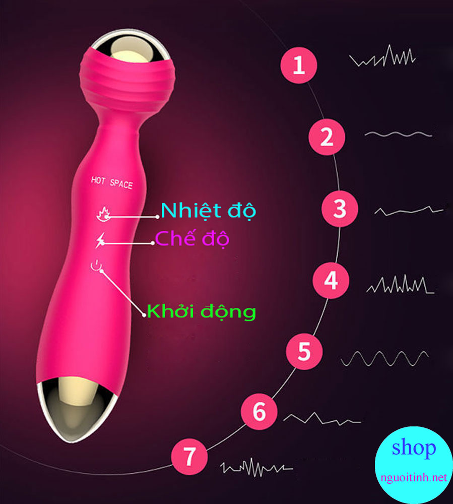 Chài rung massage cao cấp Hot Space ấm áp nhiều chế độ rung