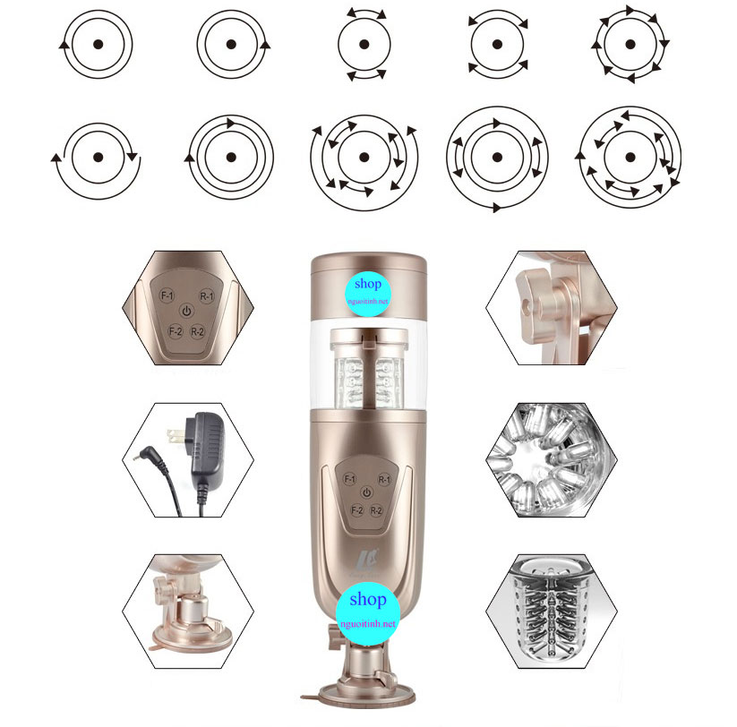 Máy thủ dâm tự động cao cấp Flashing Lover rung mạnh dễ dùng