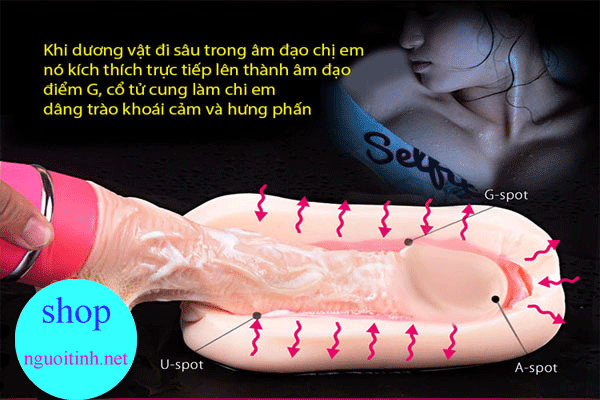 Dương vật giả rung thụt cao cấp USA tạo nhiệt mềm mại