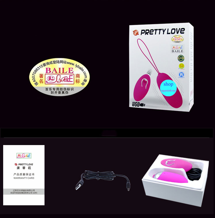 Trứng rung điều khiển từ xa Pretty Love kích thích tối đa