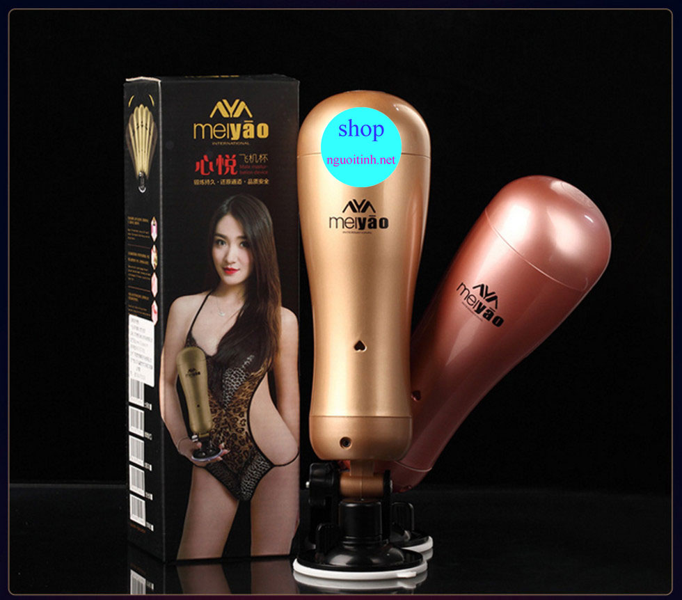 Âm đạo hít tường Meiyao 2 đầu rung mạ xi vàng Âm đạo hít tường Meiyao 2 đầu rung mạ xi vàng