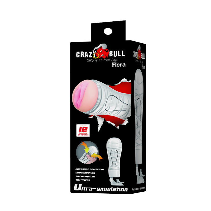 Âm đạo giả đế hít tường Crazy Bull Flora silicon y tế