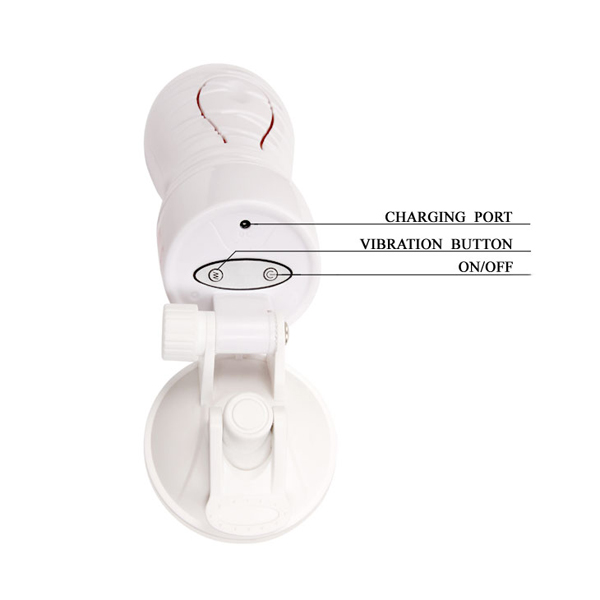 Âm đạo gắn tường 12 chế độ rung Crazy Bull Flora silicon y tế