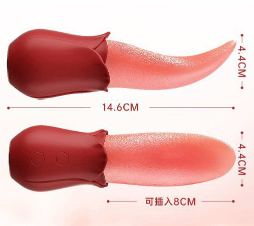 Lưỡi rung hoa hồng đa chức năng mềm mại kích thích thăng hoa nhanh