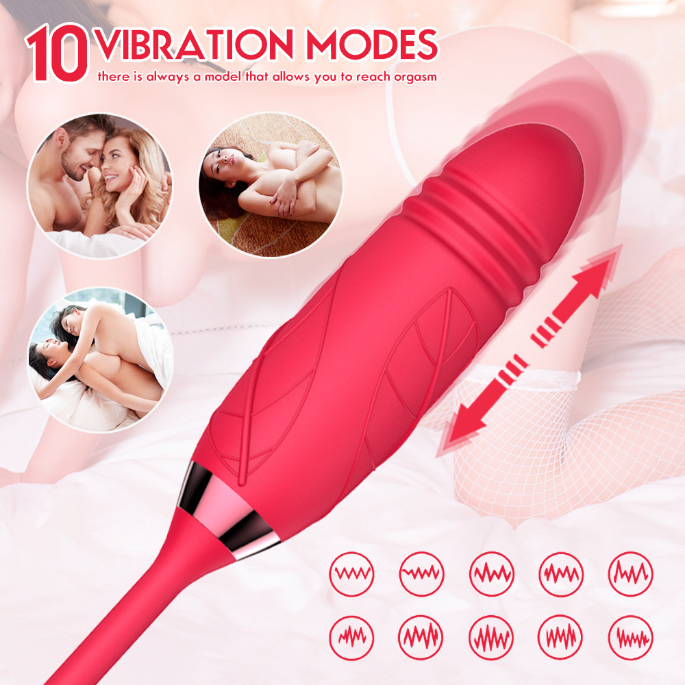Trứng rung thụt liếm silicone 10 chế độ êm ái chống thấm nước