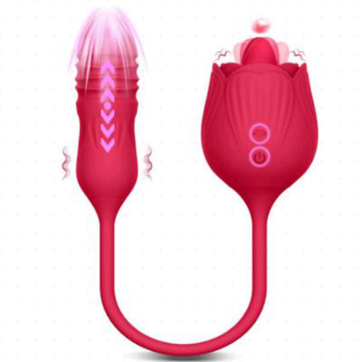 Trứng rung bông hồng thụt liếm cao cấp silicone mềm mại Anh 